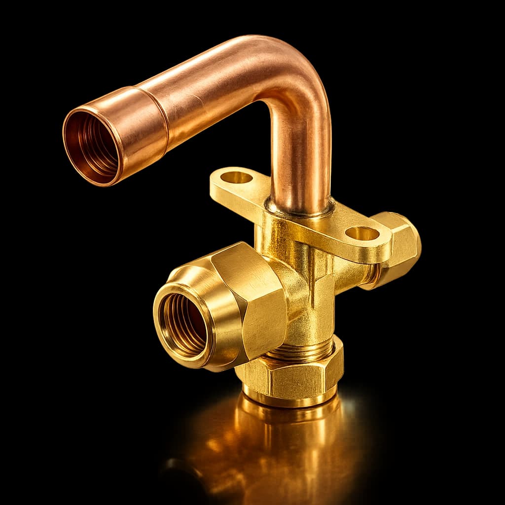 Split AC Service Valve (90° Copper Pipe)